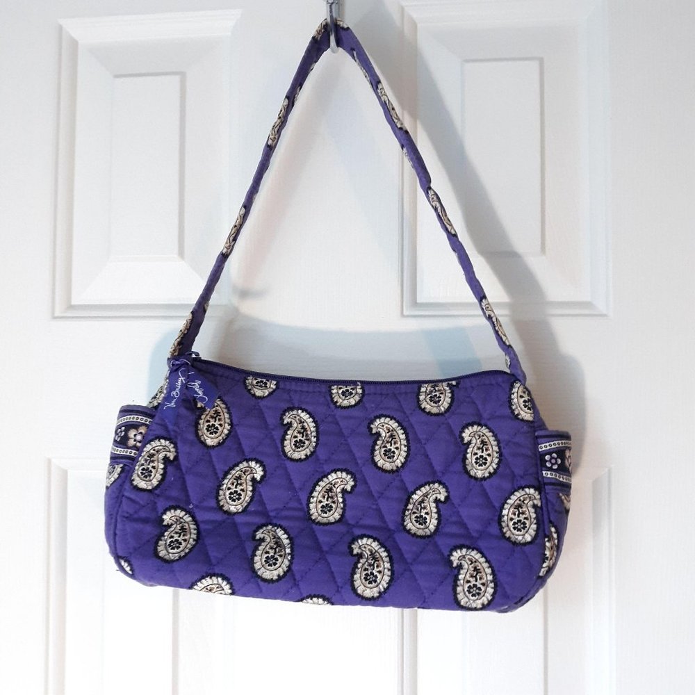 Vera Bradley Purse Simply Violet Paisley Bag - Picture 2 of 13